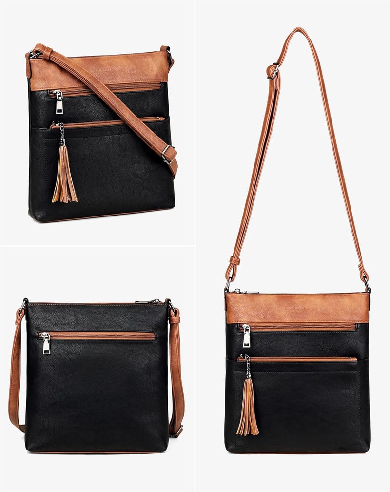 MASINTOR Crossbody Purses for Women, Multi Pocket Casual Crossbody Bag, Adjustable Strap Shoulder Bag with Tassel - Image 5
